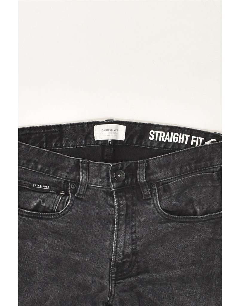 QUIKSILVER Mens Straight Fit Slim Jeans W28 L32  Black Cotton | Vintage Quiksilver | Thrift | Second-Hand Quiksilver | Used Clothing | Messina Hembry 