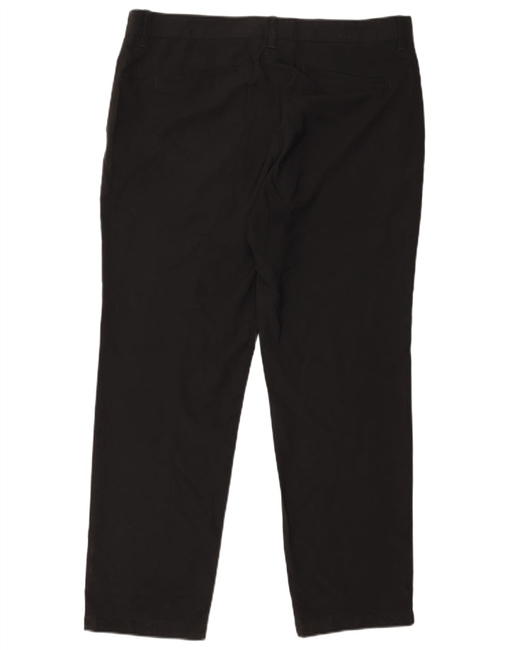 Adidas Mens Slim Chino Trousers W36 L30 Black Polyester