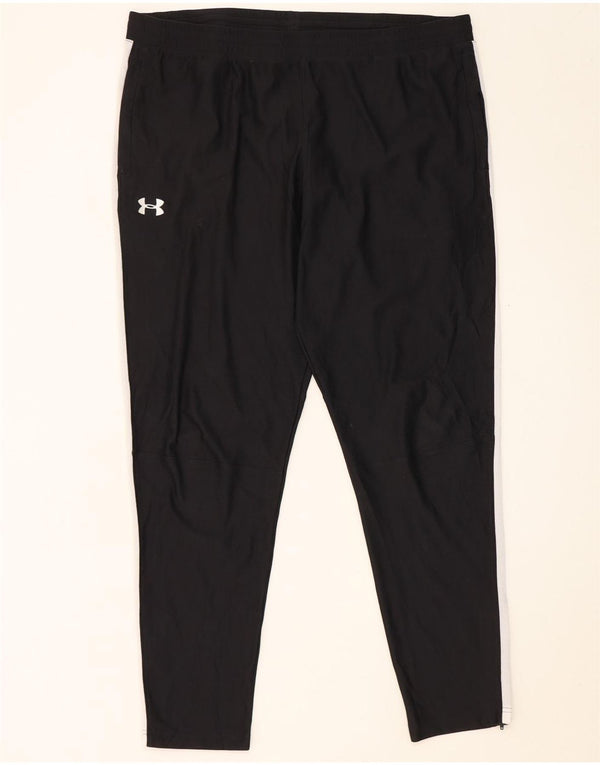 Under Armour Mens Tracksuit Trousers 2XL Black Colourblock