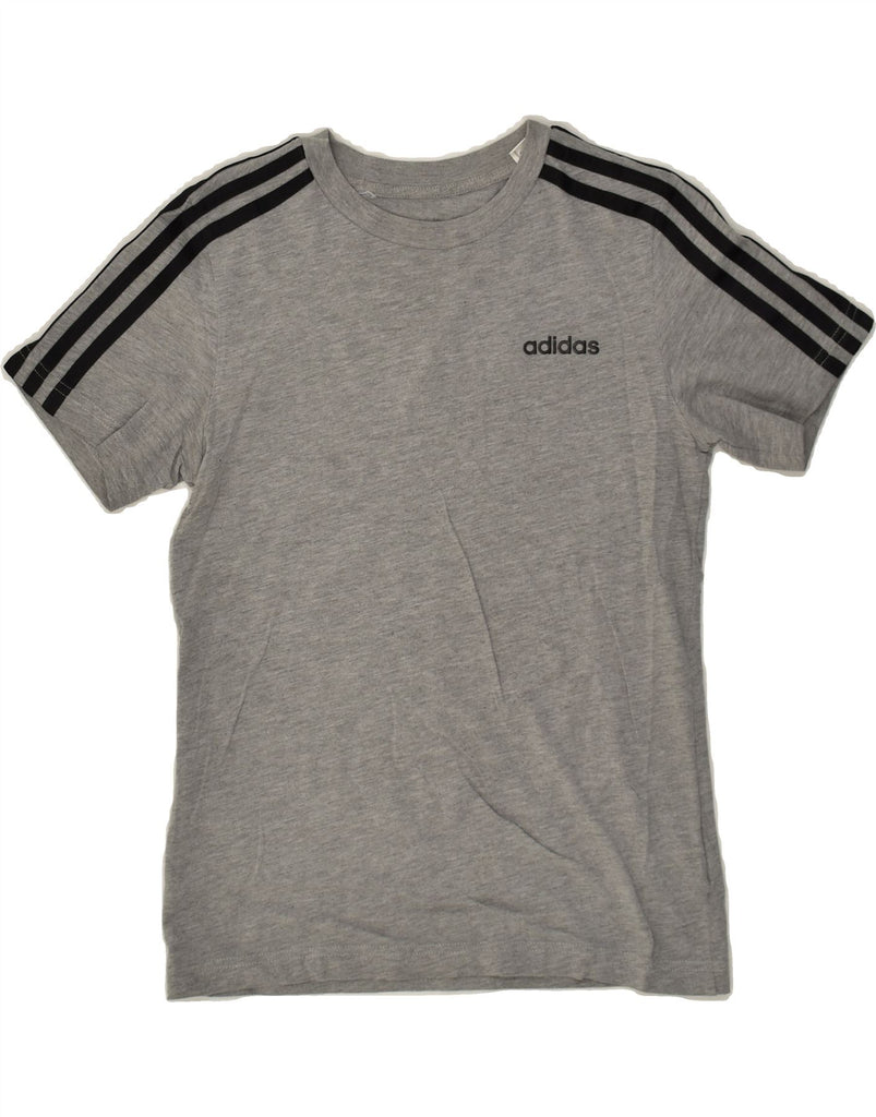 ADIDAS Boys Graphic T-Shirt Top 11-12 Years Grey Cotton | Vintage Adidas | Thrift | Second-Hand Adidas | Used Clothing | Messina Hembry 