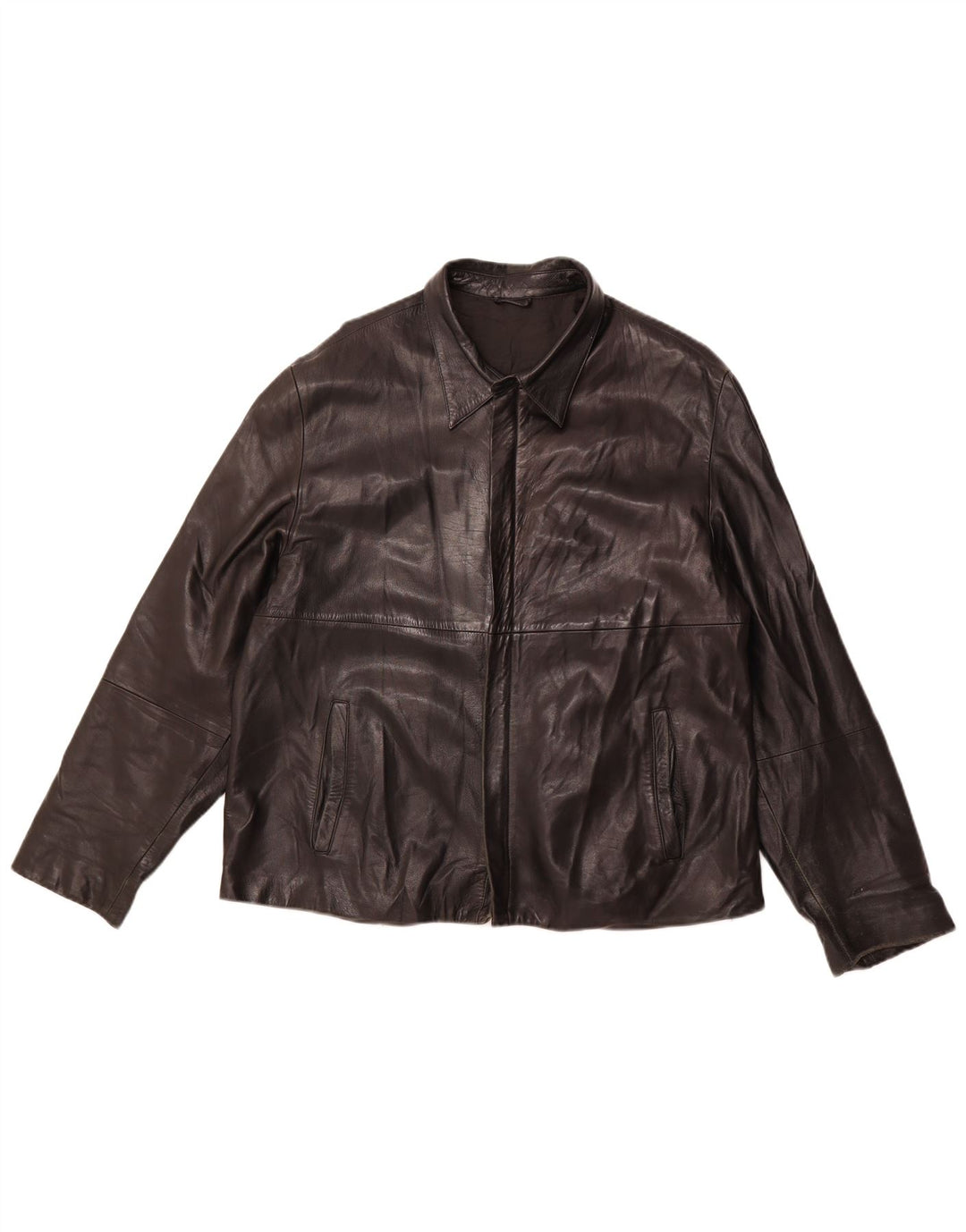 SCOUT Mens Leather Jacket UK 40 Large Black