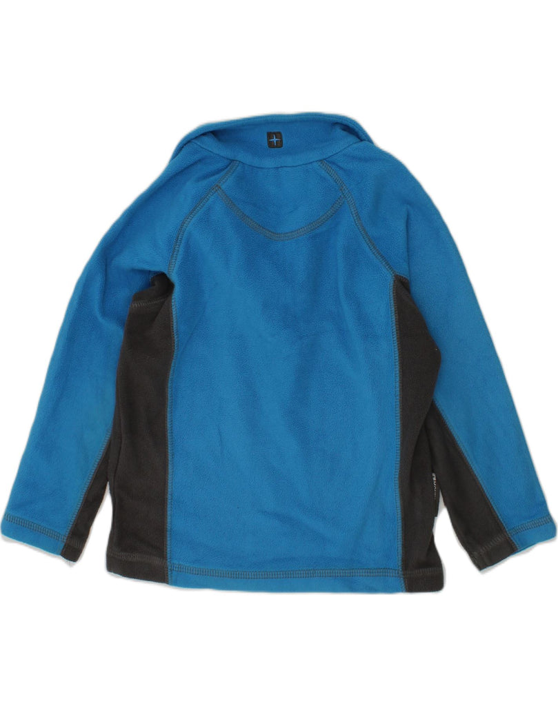 MOUNTAIN WAREHOUSE Boys Zip Neck Fleece Jumper 3-4 Years Blue Colourblock | Vintage Mountain Warehouse | Thrift | Second-Hand Mountain Warehouse | Used Clothing | Messina Hembry 