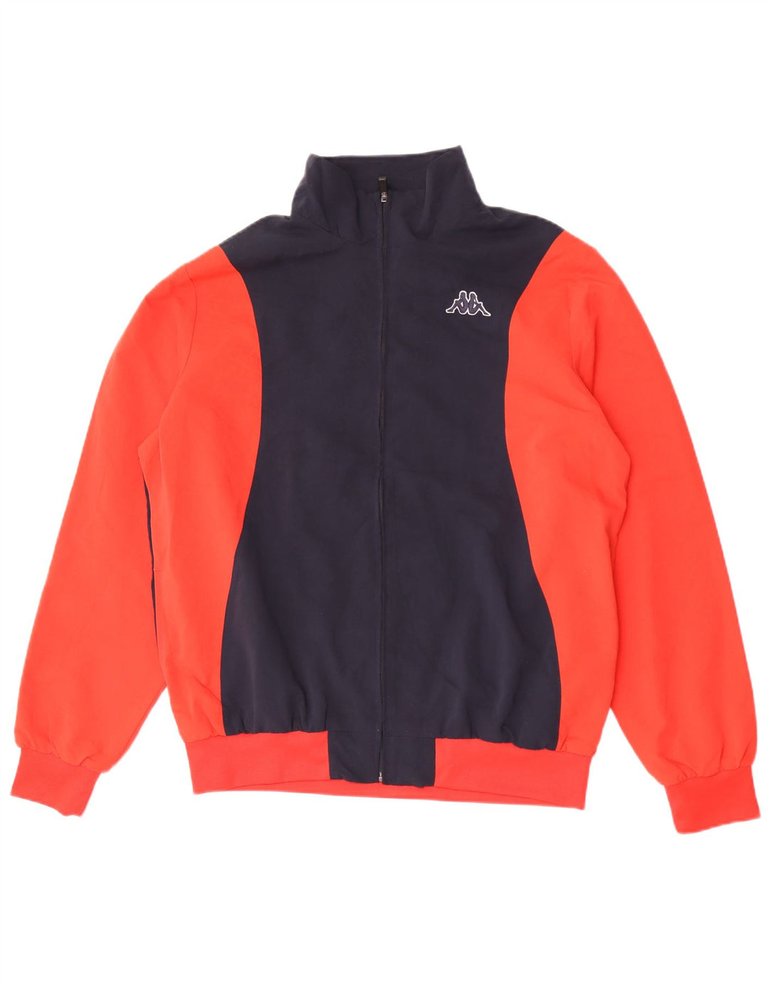 Kappa Mens Tracksuit Top Jacket Large Navy Blue Colourblock Polyester