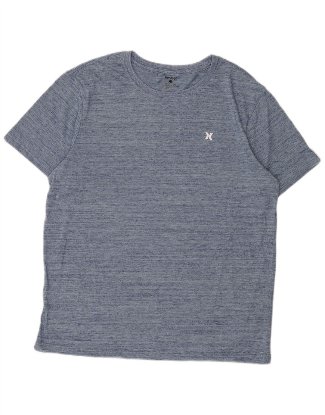 Hurley Mens T-Shirt Top Large Blue Flecked Polyester