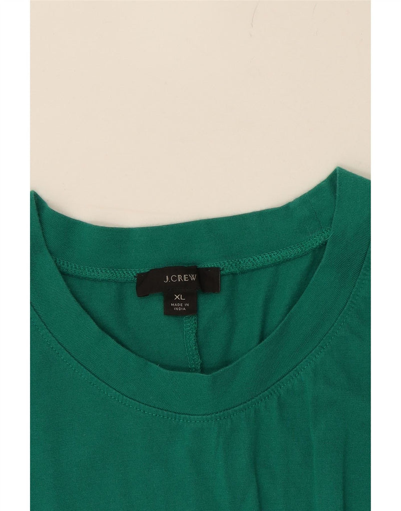 J. CREW Womens T-Shirt Dress UK 18 XL Green Striped Cotton Vintage J. Crew and Second-Hand J. Crew from Messina Hembry 