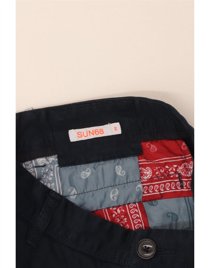 Sun68 Mens Cargo Shorts W36 Large Navy Blue