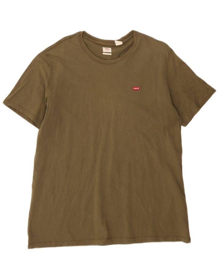 Levi's Mens Standard T-Shirt Top XL Khaki Cotton