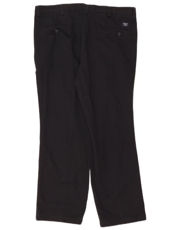 Dockers Mens Straight Chino Trousers W40 L30 Black Cotton