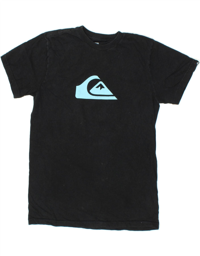 QUIKSILVER Womens Graphic T-Shirt Top UK 10 Small Black Vintage Quiksilver and Second-Hand Quiksilver from Messina Hembry 