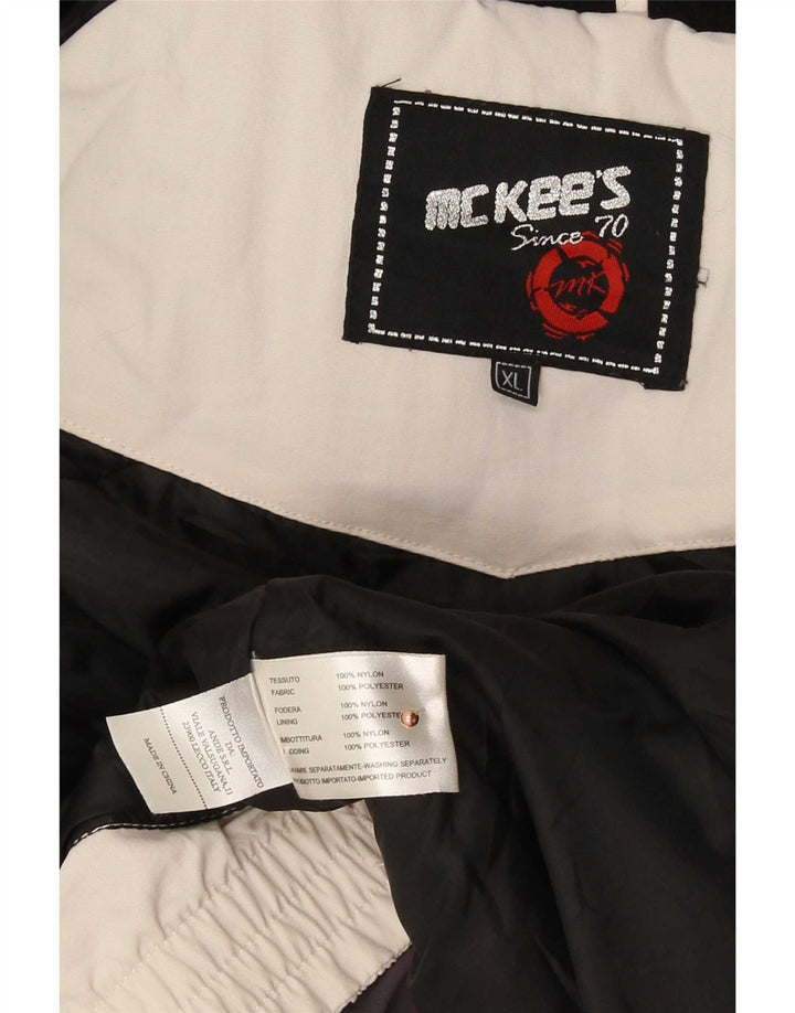 MC Kee's Mens Ski Jacket UK 42 XL White Colourblock Nylon