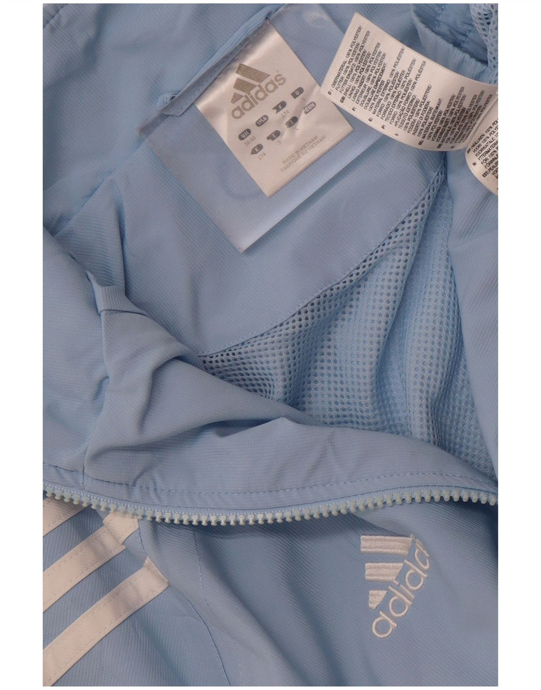 Adidas Mens Climalite Tracksuit Top Jacket UK 38/40 Medium Blue Colourblock