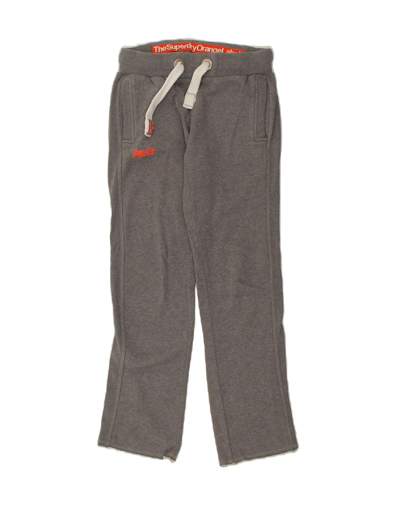 SUPERDRY Womens Graphic Tracksuit Trousers UK  6 XS Grey Cotton Vintage Superdry and Second-Hand Superdry from Messina Hembry 