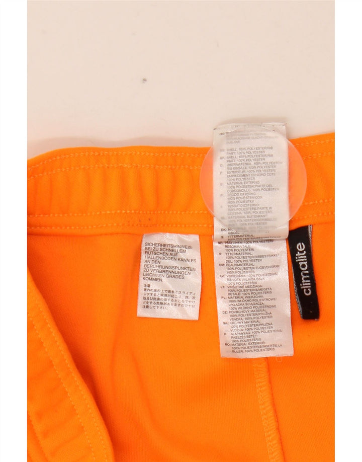 ADIDAS Mens Climalite Tracksuit Trousers XL  Orange Colourblock Polyester