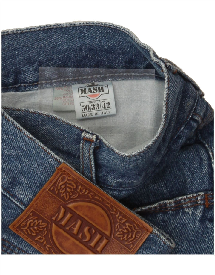 MASH Womens Straight Jeans IT 50 XL W33 L28 Blue Cotton Vintage Mash and Second-Hand Mash from Messina Hembry 