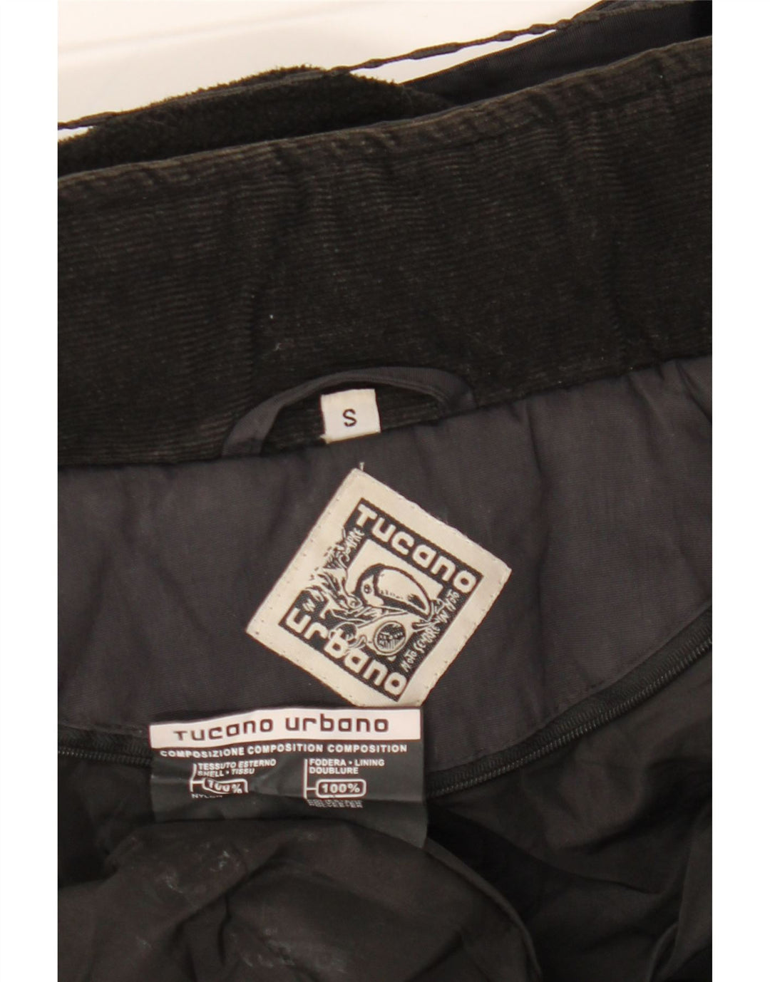TUCANO URBANO Womens Hooded Parka Jacket UK 10 Small Black Polyester