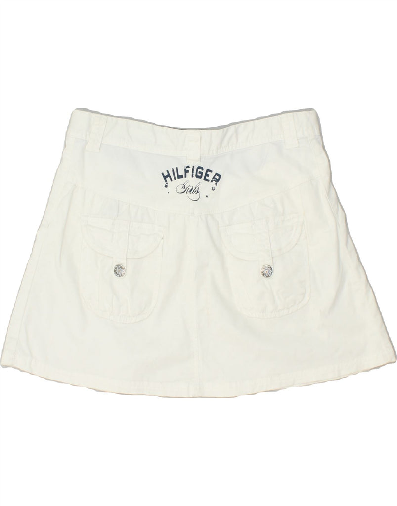 TOMMY HILFIGER Girls Mini Skirt 15-16 Years W30 White Cotton | Vintage Tommy Hilfiger | Thrift | Second-Hand Tommy Hilfiger | Used Clothing | Messina Hembry 