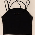 Tommy Hilfiger Womens Crop Halter Top UK 12 Medium Black