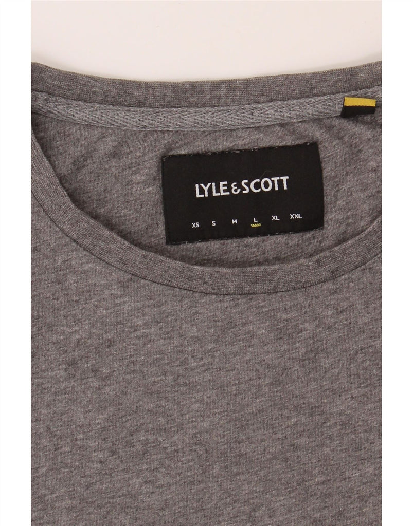 LYLE & SCOTT Mens T-Shirt Top Large Grey Cotton Vintage Lyle & Scott and Second-Hand Lyle & Scott from Messina Hembry 