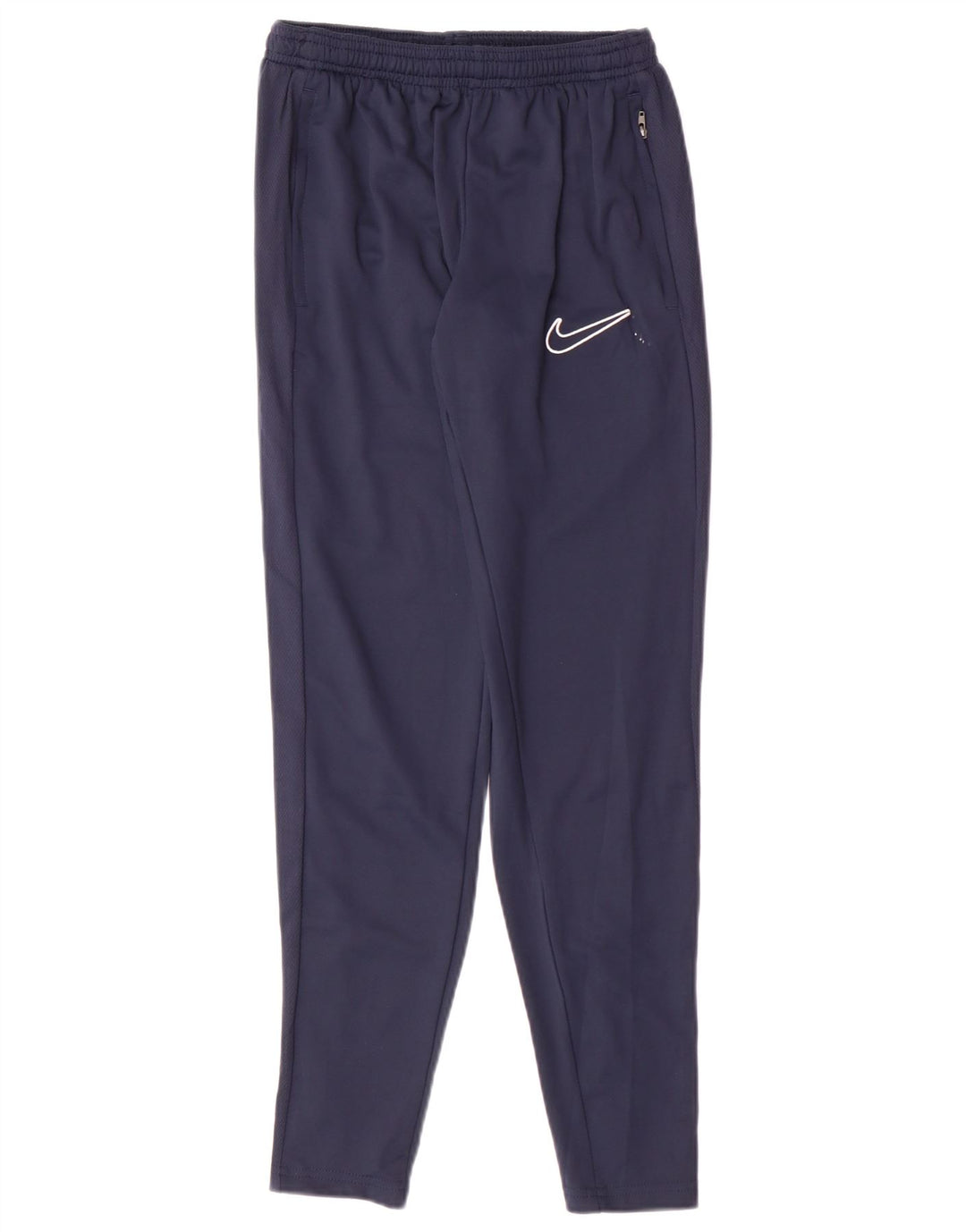 Nike Mens Dri Fit Tracksuit Trousers Small Navy Blue Polyester