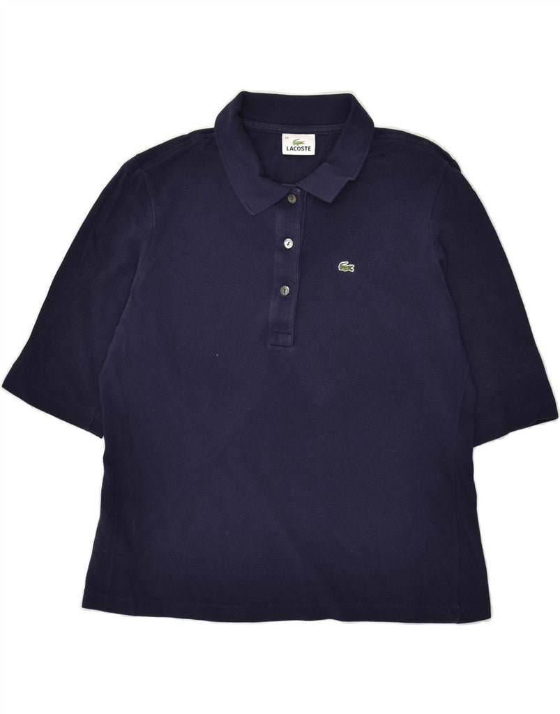 LACOSTE Womens Polo Shirt Size 44 Large Navy Blue Cotton | Vintage Lacoste | Thrift | Second-Hand Lacoste | Used Clothing | Messina Hembry 