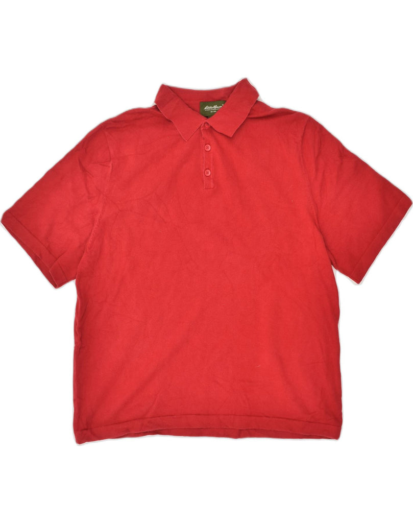 EDDIE BAUER Mens Polo Shirt Large Red Cotton | Vintage Eddie Bauer | Thrift | Second-Hand Eddie Bauer | Used Clothing | Messina Hembry 