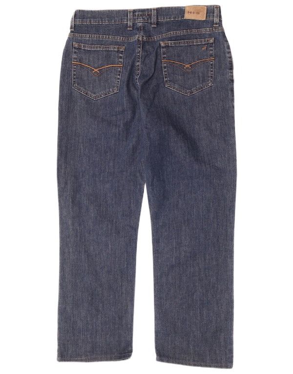 H.I.S Womens Straight Jeans UK 18 XL W35 L27 Blue Cotton