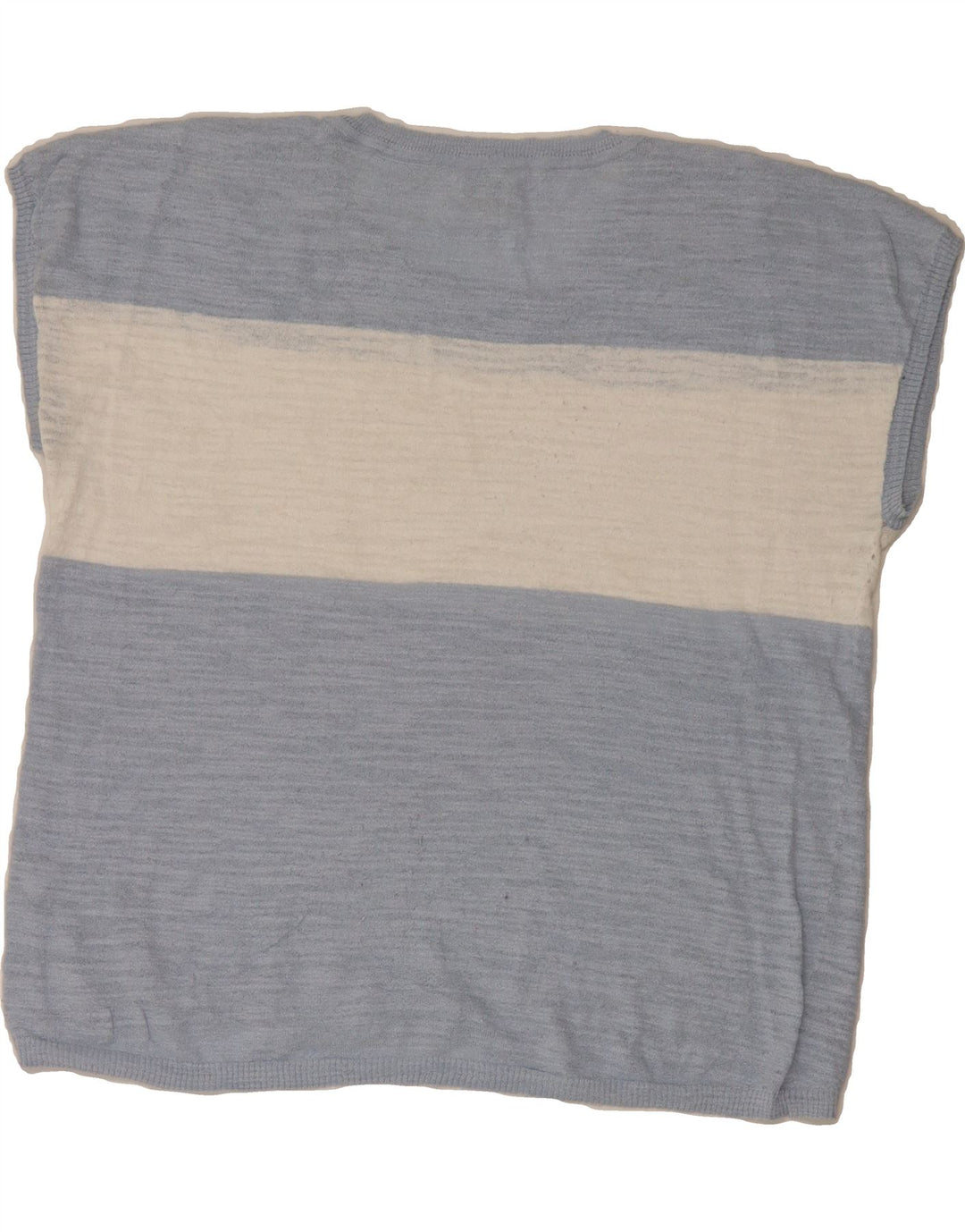 J. CREW Womens Blouse Top UK 16 Large Blue Colourblock Linen Vintage J. Crew and Second-Hand J. Crew from Messina Hembry 