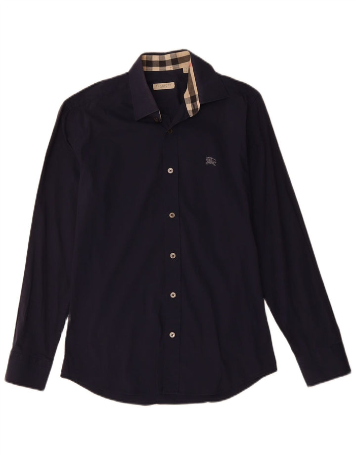 Burberry Mens Shirt Small Navy Blue