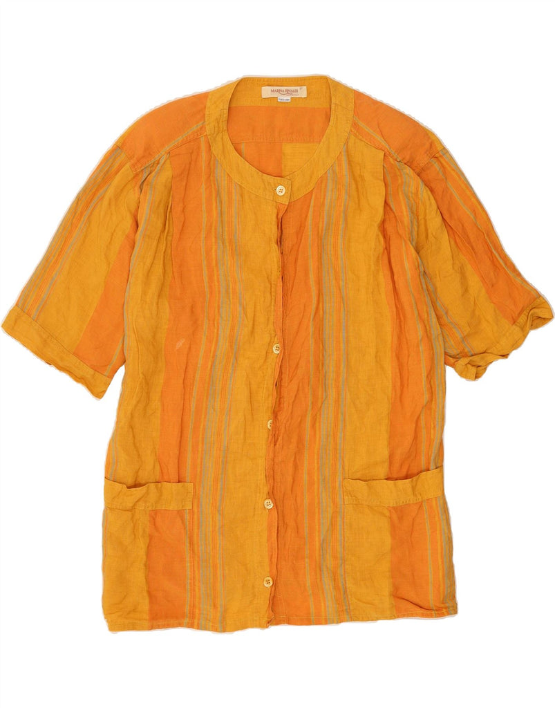 MARINA RINALDI Womens Oversized Longline Shirt Blouse Size 27 Large Orange Vintage Marina Rinaldi and Second-Hand Marina Rinaldi from Messina Hembry 