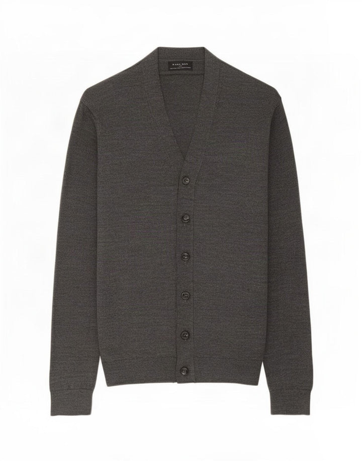 Zara Mens Cardigan Sweater Large Grey