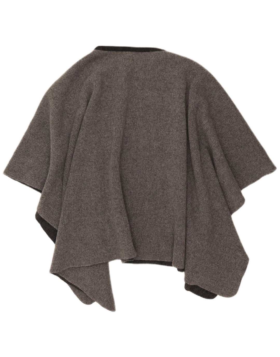 VINTAGE Womens Poncho Jumper One Size Grey