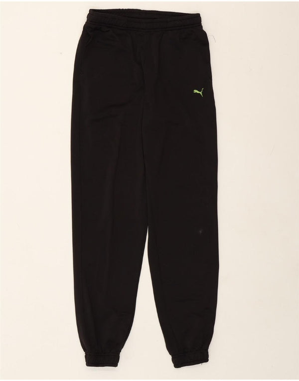 Puma Boys Graphic Tracksuit Trousers Joggers 13-14 Years  Black Polyester