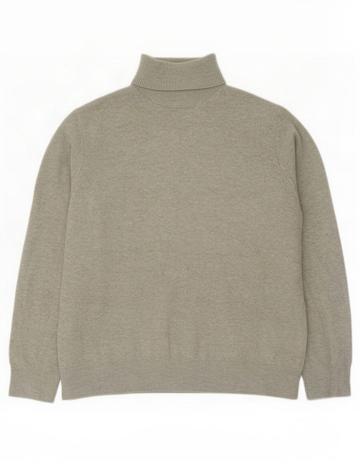 Marks & Spencer Womens Roll Neck Jumper Sweater UK 14 Medium Green
