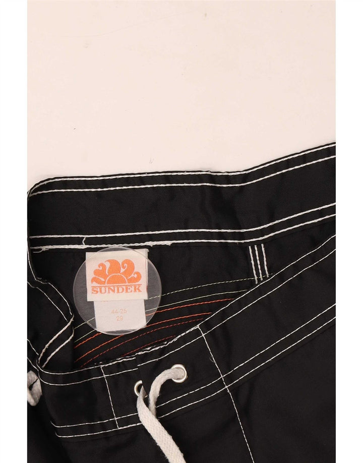 Sundek Mens Swimming Shorts Small Black Nylon