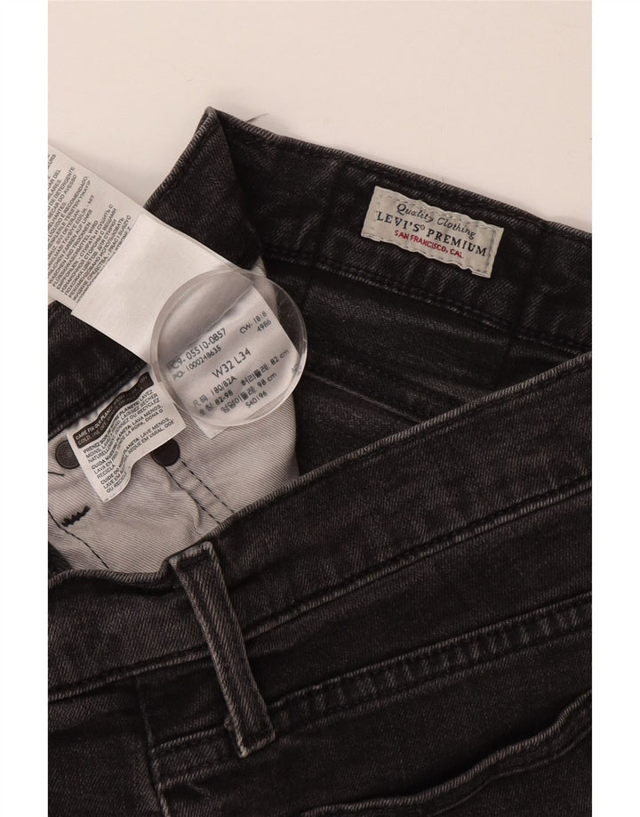 LEVI'S Mens Slim Jeans W32 L34 Grey Cotton