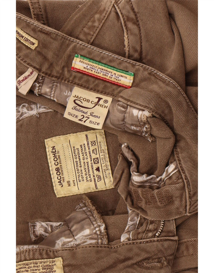 Jacob Cohen Womens Tailored Slim Jeans W27 L28 Brown Cotton