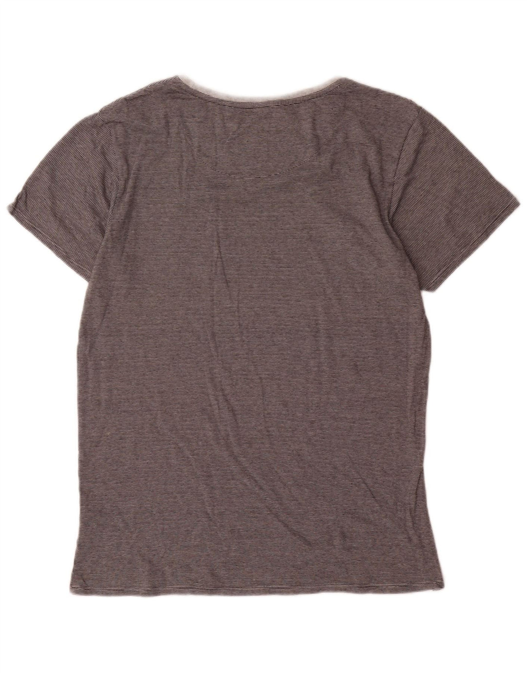 Billabong Mens Custom Fit T-Shirt Top Medium Grey Pinstripe Cotton