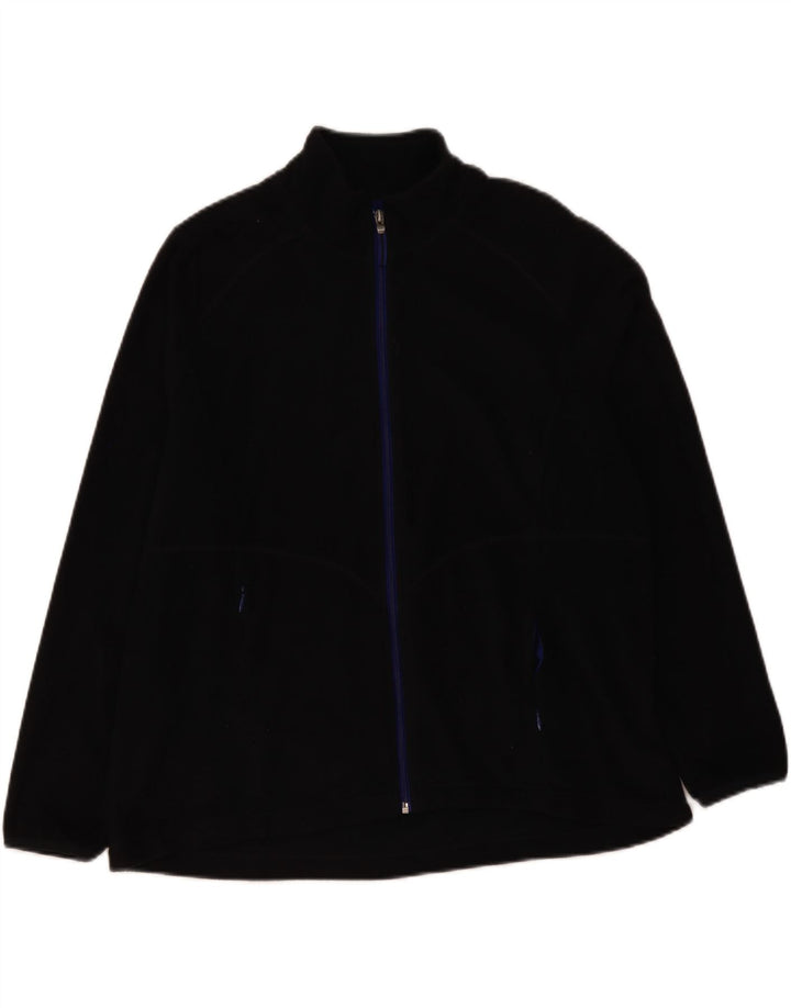 MARKS & SPENCER Womens Fleece Jacket UK 22 3XL Black Vintage Marks & Spencer and Second-Hand Marks & Spencer from Messina Hembry 