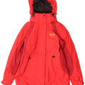 Jack Wolfskin Womens Hooded Windbreaker Jacket UK 12 Medium Red Colourblock