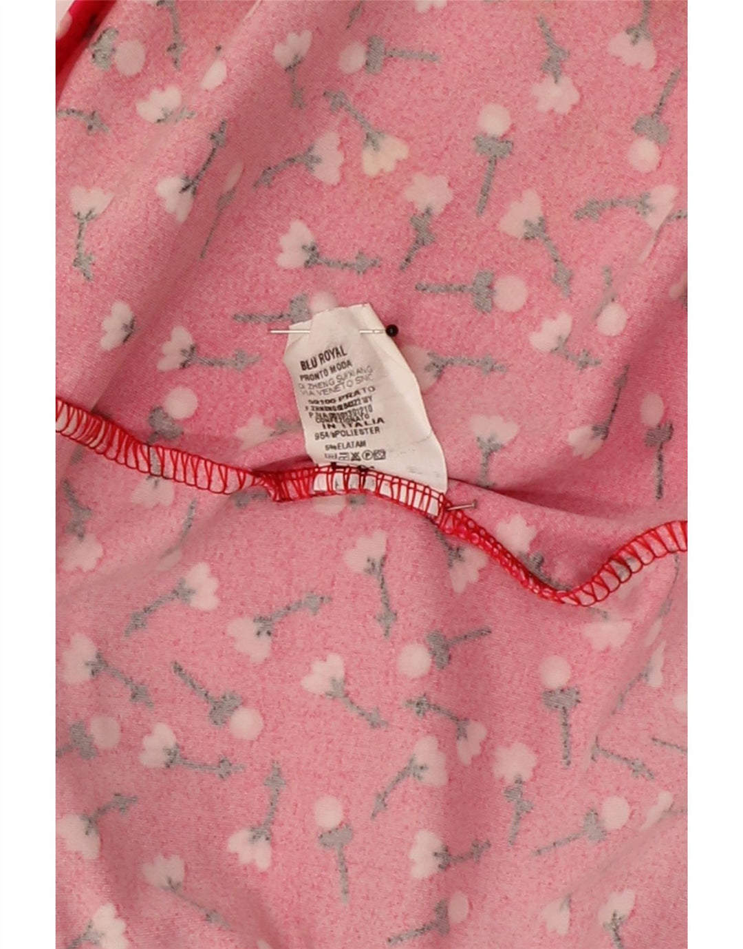 VINTAGE Womens Sleeveless A-Line Dress US 6 Medium Pink Floral Polyester Vintage Vintage and Second-Hand Vintage from Messina Hembry 