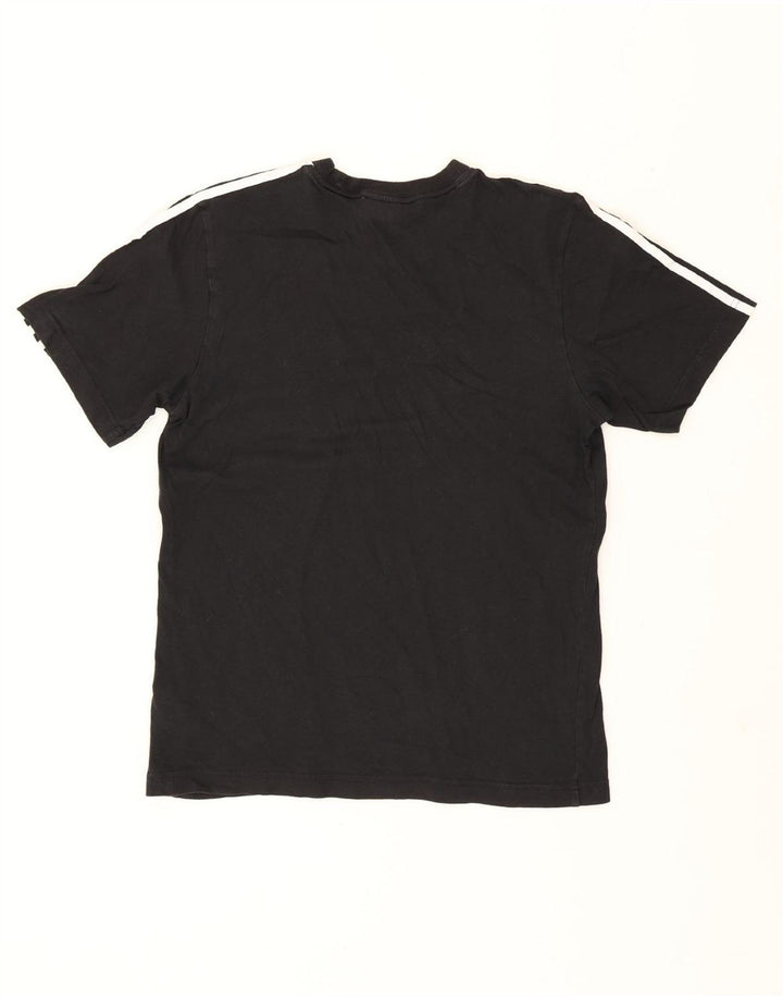 ADIDAS Mens Graphic T-Shirt Top Medium Black Cotton Vintage Adidas and Second-Hand Adidas from Messina Hembry 