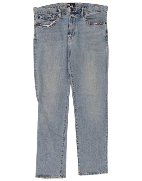 Gap Mens Slim Straight Jeans W36 L32 Blue Cotton