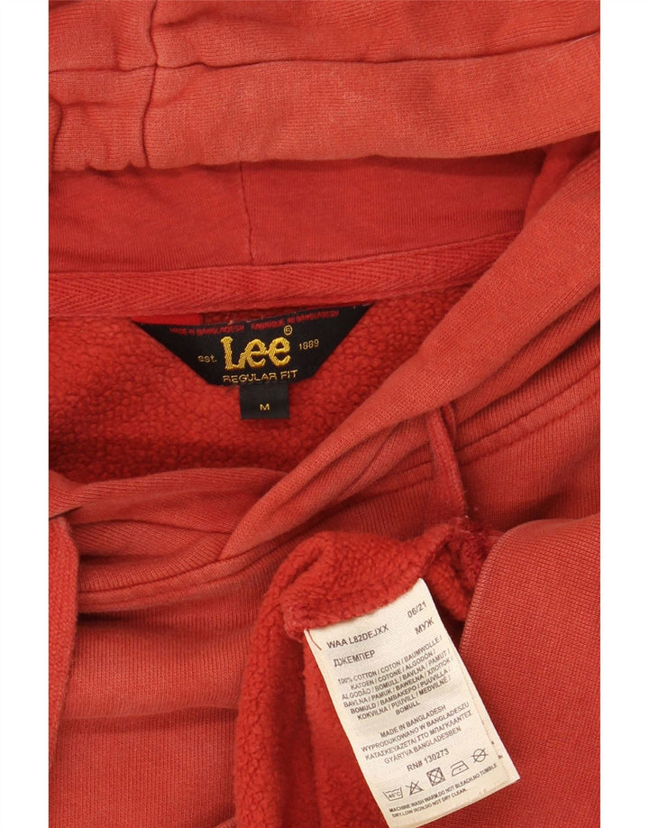 Lee Mens Regular Fit Hoodie Jumper Medium Red Cotton