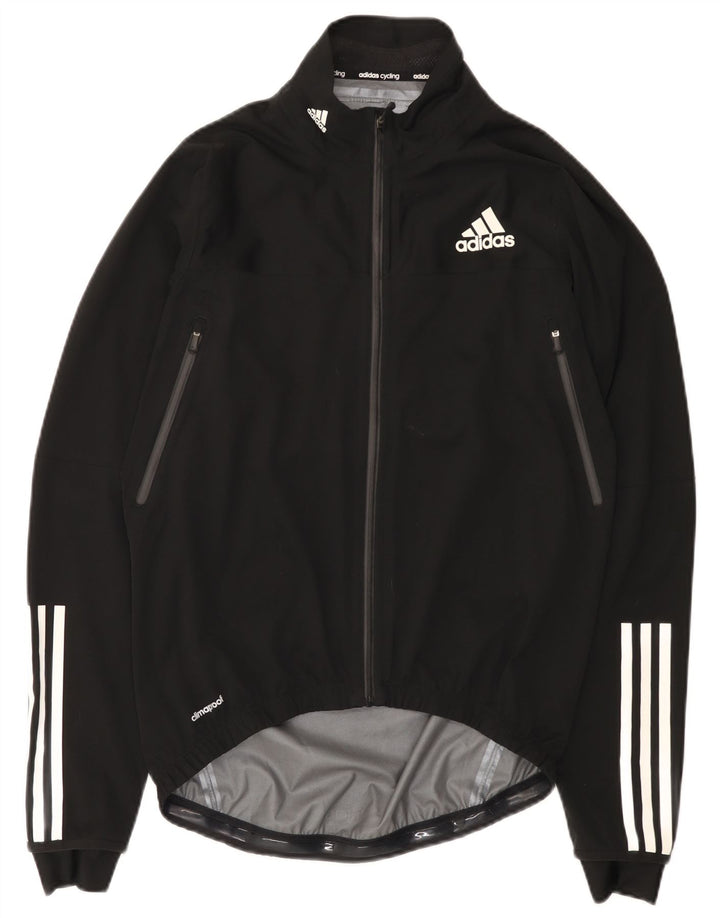 Adidas Womens Climacool Rain Jacket UK 14 Medium Black Polyester