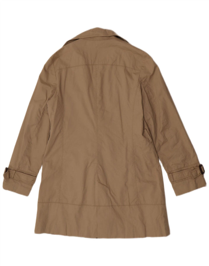 Zara Womens Trench Coat UK 14 Medium Beige Cotton