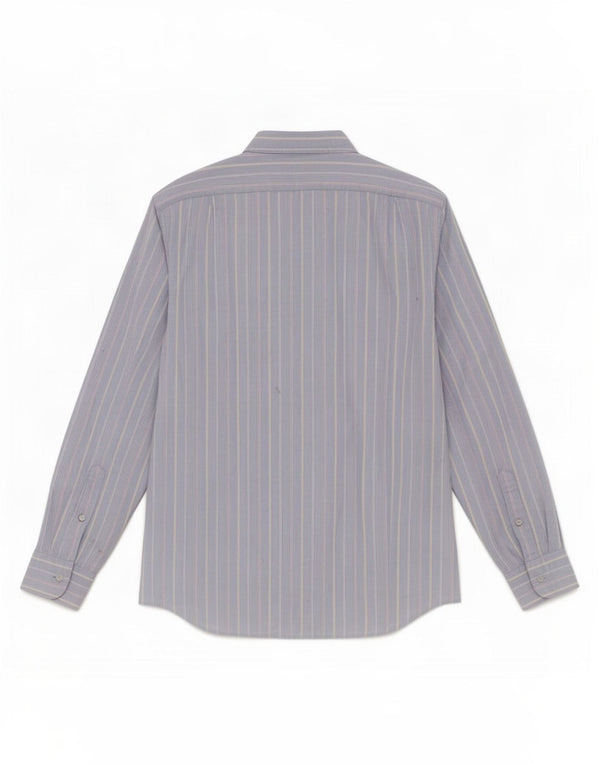 J. Crew Mens Shirt Medium Blue Pinstripe Cotton