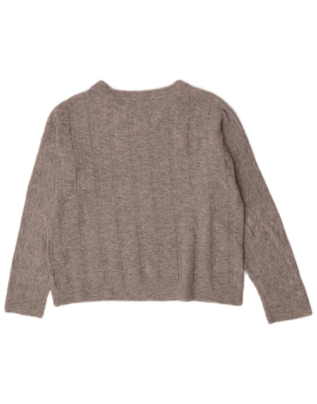 Marks & Spencer Womens Oversized Boat Neck Jumper Sweater UK 10 Small Grey