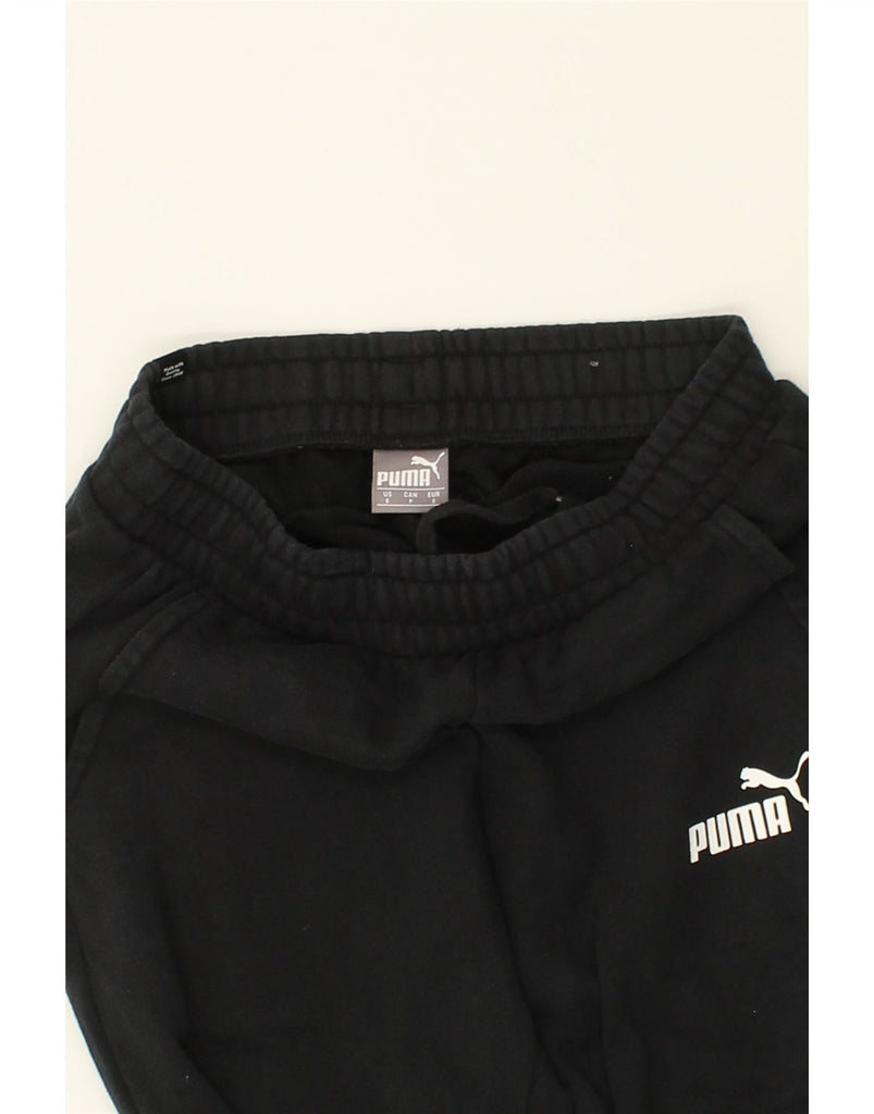 PUMA Mens Tracksuit Trousers Joggers Small Black Cotton | Vintage Puma | Thrift | Second-Hand Puma | Used Clothing | Messina Hembry 