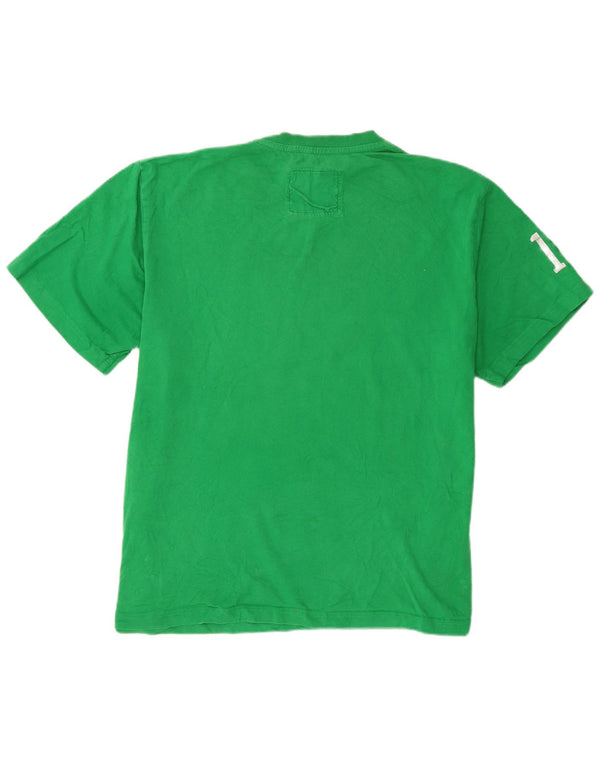 Champion Mens Graphic T-Shirt Top 2XL Green Cotton