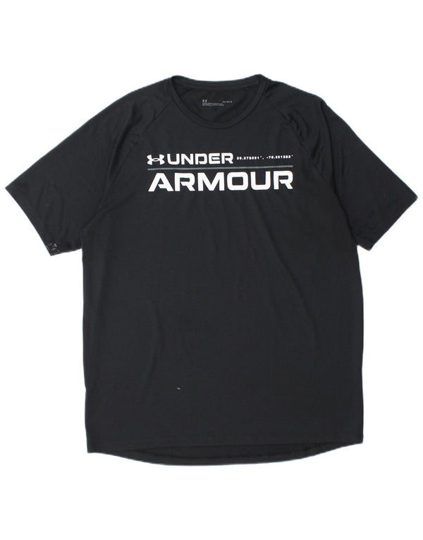 UNDER ARMOUR Mens Graphic T-Shirt Top Large Black